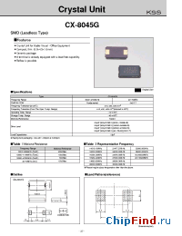 Datasheet CX-8045G manufacturer Kyocera Kinseki